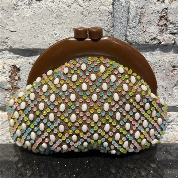 JEM Handbags - 60s JEM Beaded Clutch with Pastel Accents